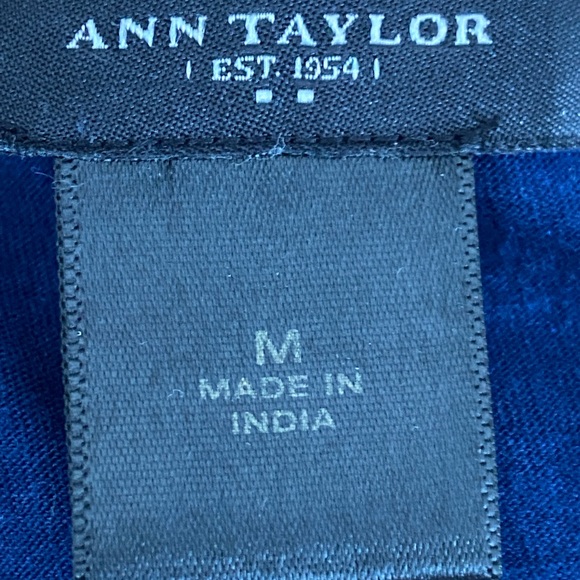 Ann Taylor Blue Ruffle Front Top - Picture 4 of 9